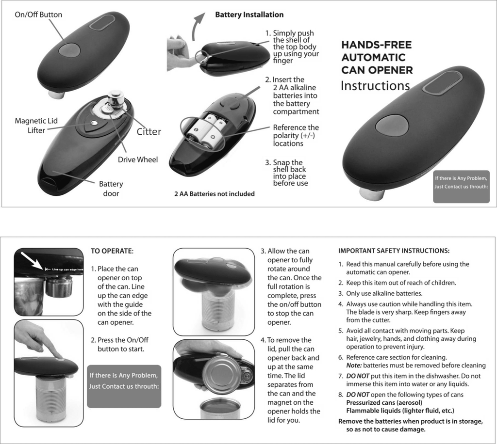 Electric Can Opener for Kitchen Use - Automatic Tool - GreenroseAffiliates