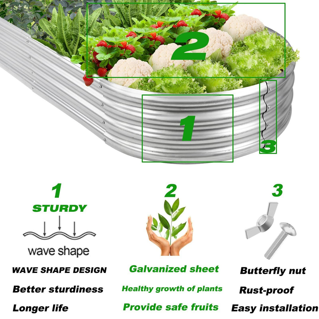 Oval Galvanized Raised Garden Bed - GreenroseAffiliates