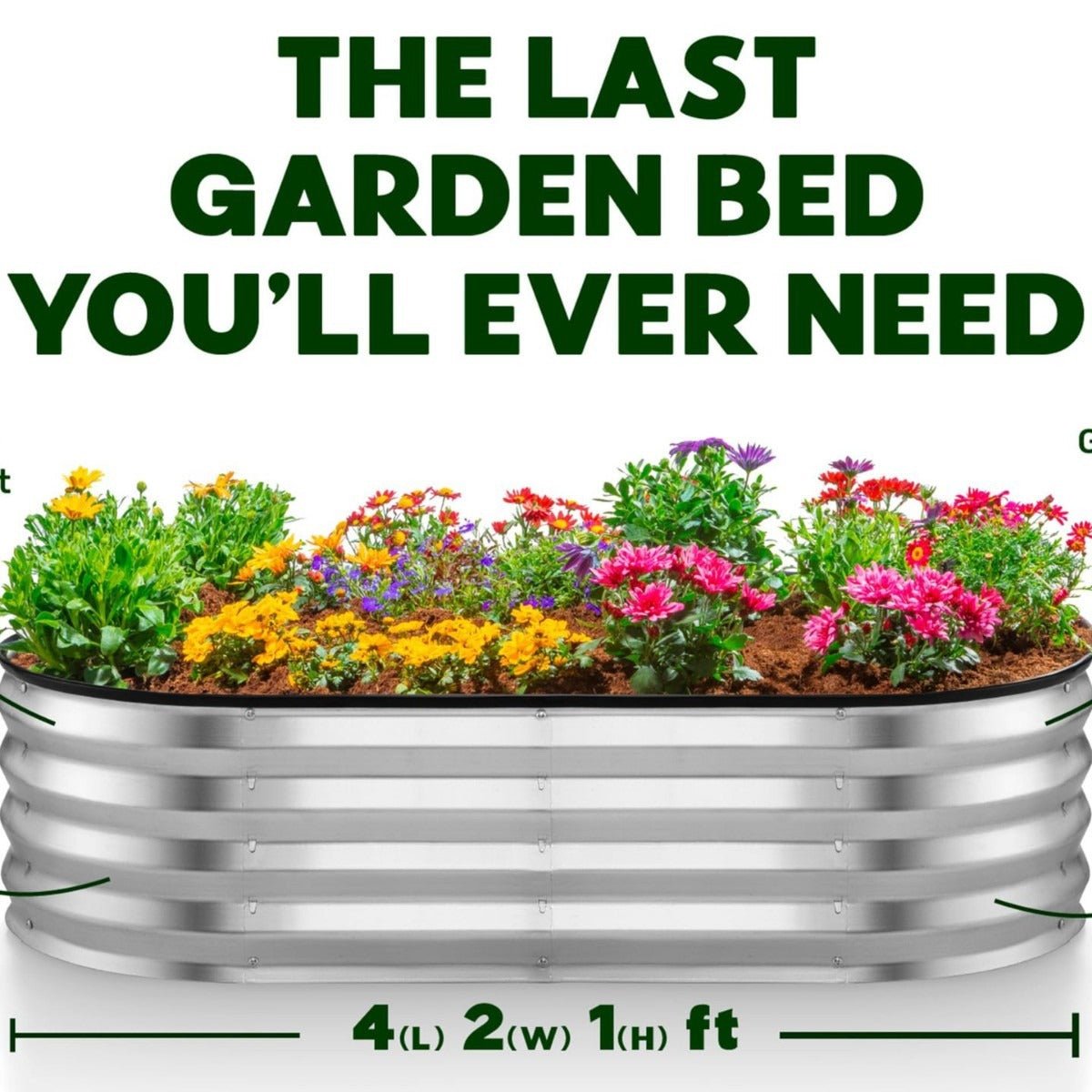Oval Galvanized Raised Garden Bed - GreenroseAffiliates