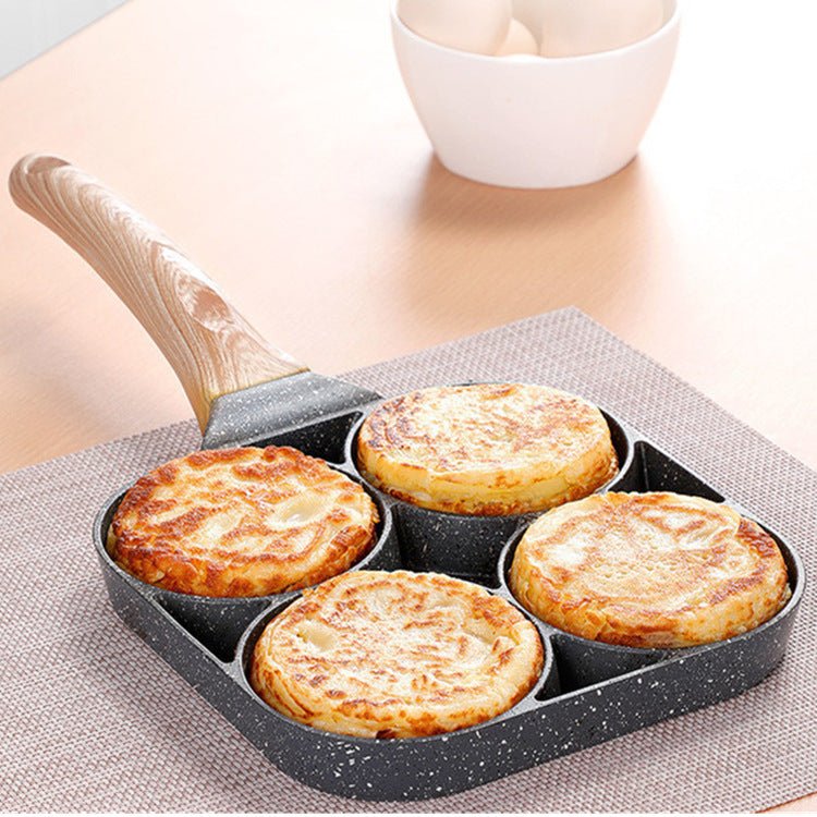 New Non-Stick 4-Hole Frying Pan for Eggs and Burgers - GreenroseAffiliates
