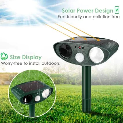 Solar - powered Animal Repeller - GreenroseAffiliates