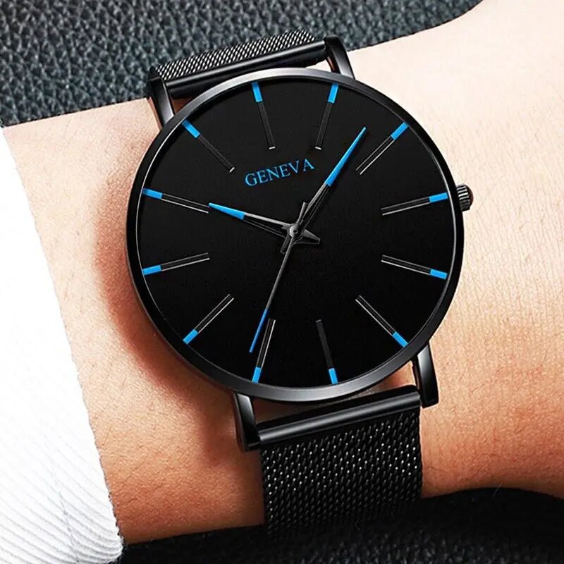 Waterproof Men's Watch Stainless Steel Quartz Luminous Classic Watches Business - GreenroseAffiliates