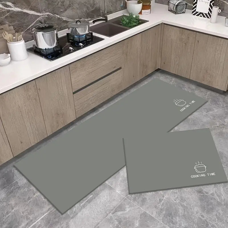 Grey Non - slip Kitchen Floor Mat (1pc, 19.6x31.5in) - GreenroseAffiliates