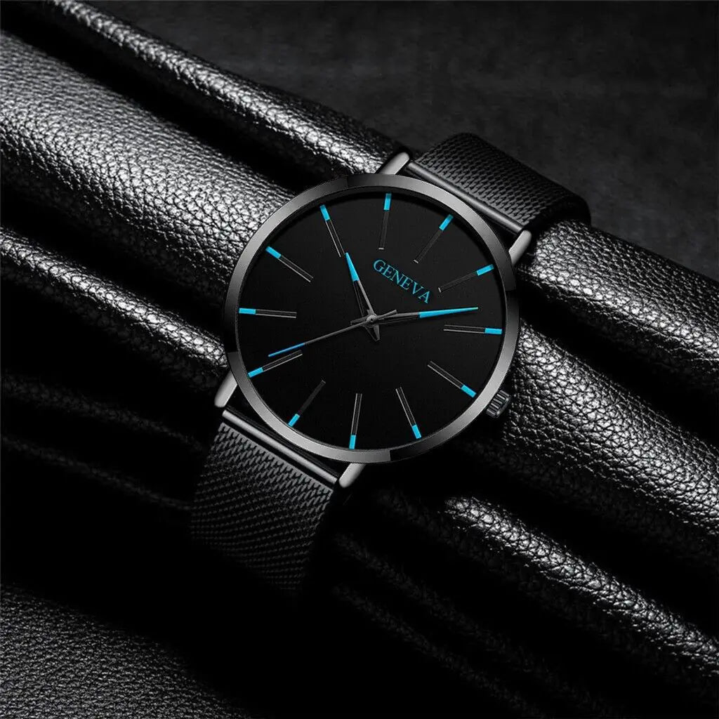 Waterproof Men's Watch Stainless Steel Quartz Luminous Classic Watches Business - GreenroseAffiliates