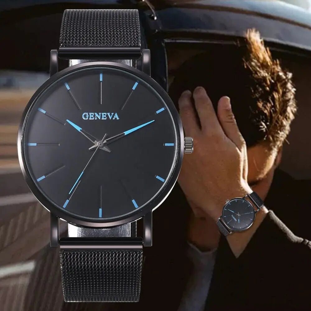 Waterproof Men's Watch Stainless Steel Quartz Luminous Classic Watches Business - GreenroseAffiliates