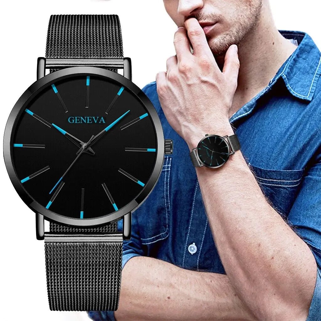Waterproof Men's Watch Stainless Steel Quartz Luminous Classic Watches Business - GreenroseAffiliates