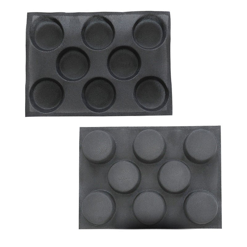 8-Cavity Round Burger Bread Silicone Mold, 44x32x4CM - GreenroseAffiliates
