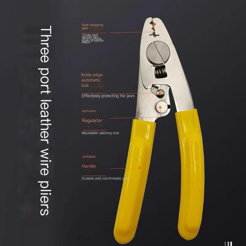 Fiber Optic Stripper Tool with Dual Ports and Metal Design - GreenroseAffiliates
