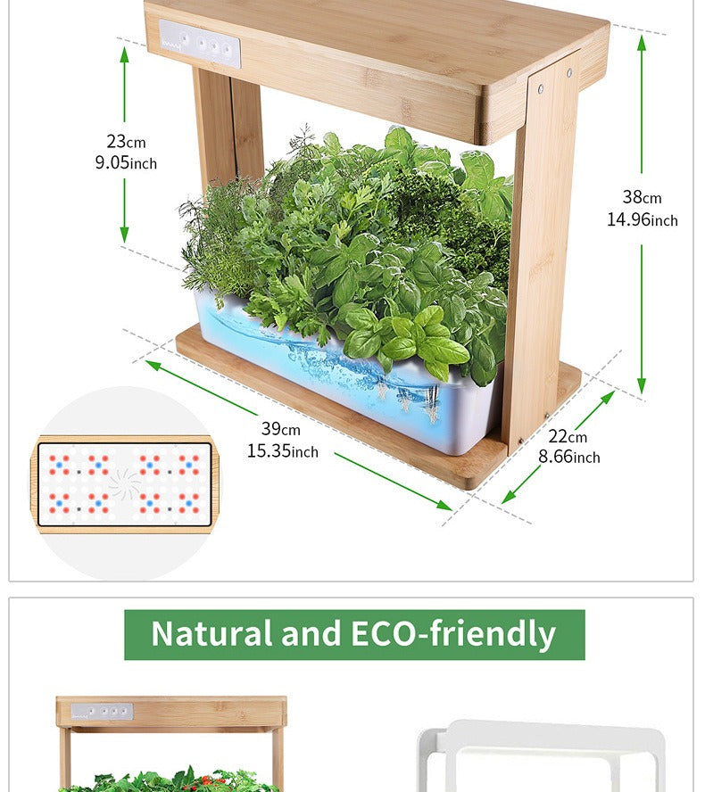 IGS-05 8-Hole Bamboo Smart Planter