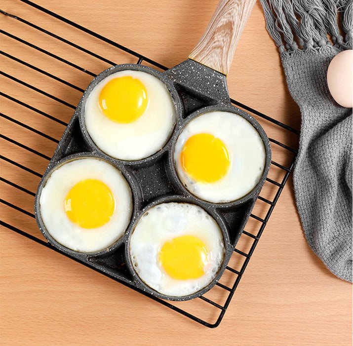 New Non-Stick 4-Hole Frying Pan for Eggs and Burgers - GreenroseAffiliates