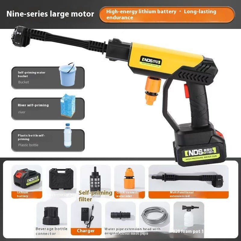 Wireless High-Pressure Water Gun Cleaner | 6-in-1 Nozzle - GreenroseAffiliates