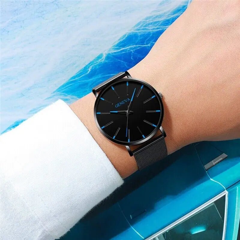 Waterproof Men's Watch Stainless Steel Quartz Luminous Classic Watches Business - GreenroseAffiliates