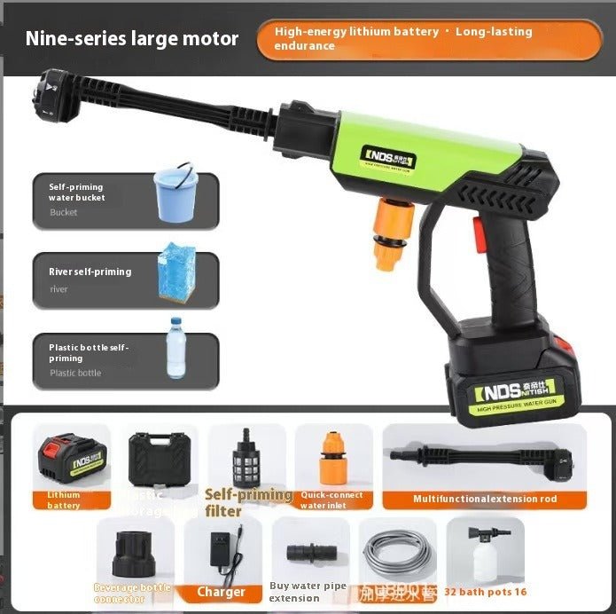 Wireless High-Pressure Water Gun Cleaner | 6-in-1 Nozzle - GreenroseAffiliates