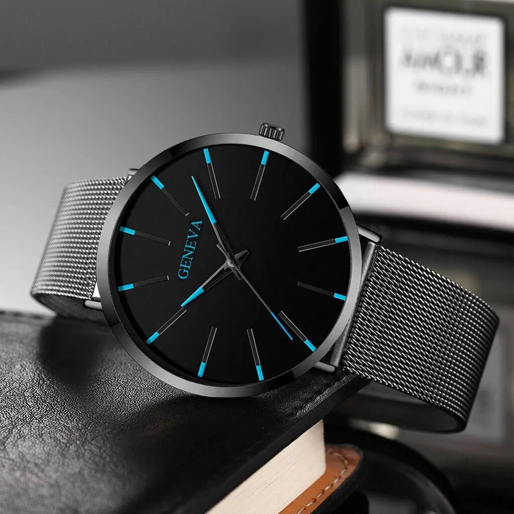 Waterproof Men's Watch Stainless Steel Quartz Luminous Classic Watches Business - GreenroseAffiliates