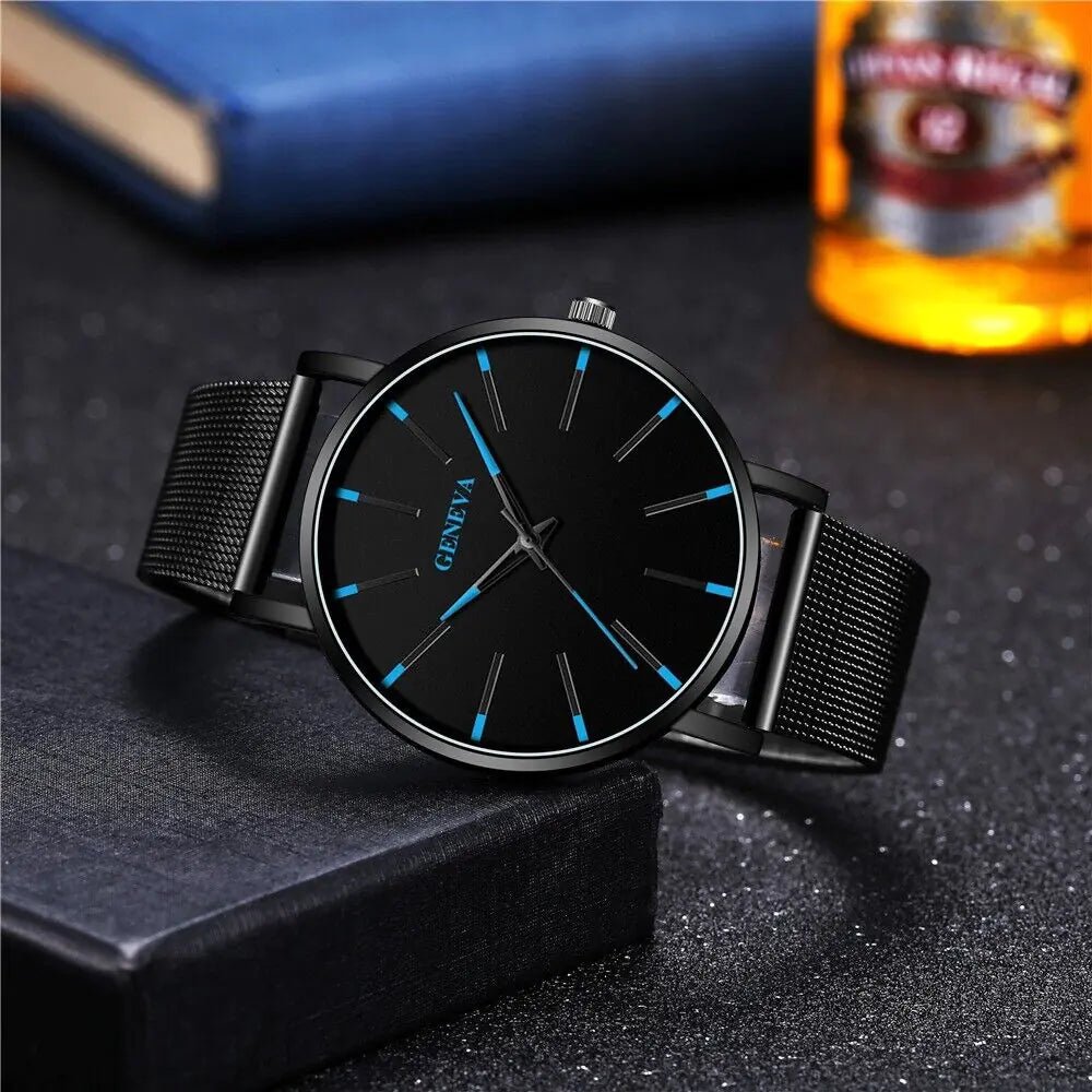 Waterproof Men's Watch Stainless Steel Quartz Luminous Classic Watches Business - GreenroseAffiliates